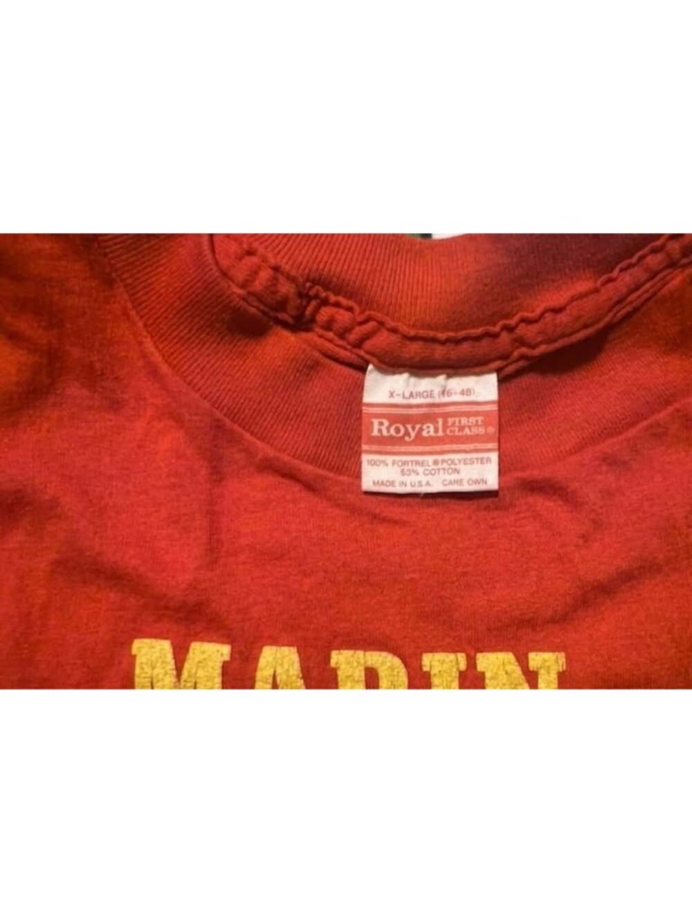 Vintage 80s USMC Marines Never Die Go To Hell Regroup T Shirt XL 50/50 USA 1983 - Picture 3 of 3